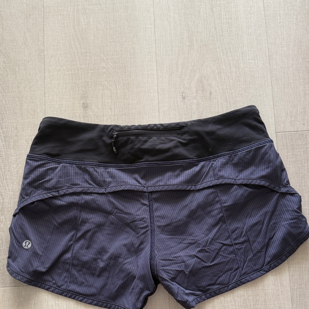 lululemon athletica Black and Dark Blue Women's Athletic Shorts